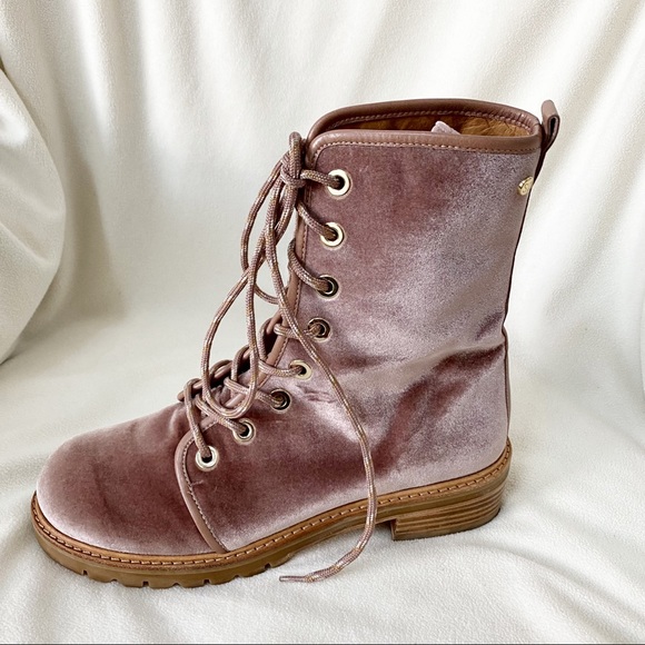 Stuart Weitzman Metermaid Velvet Combat Boots Size 7.5/8 Worn Once! - Picture 14 of 15
